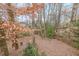 Private backyard with mature trees and natural landscape at 5323 Lakesprings Dr, Dunwoody, GA 30338