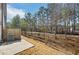 Private backyard with wooden fence and trees at 7744 Fawn Cir, Covington, GA 30014