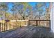Wooden deck overlooking wooded backyard at 12205 Highway 36, Covington, GA 30014