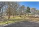 Spacious backyard with trees and a patio at 3422 Sweetbriar Ln, Powder Springs, GA 30127