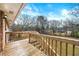 Wooden deck overlooks a spacious backyard at 64 Valley Hill Sw Rd, Riverdale, GA 30274