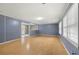 Spacious living room with hardwood floors and gray walls at 64 Valley Hill Sw Rd, Riverdale, GA 30274