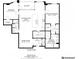 Two-bedroom, two-bathroom condo floor plan with kitchen, dining, and living areas at 250 Park W Ave # 701, Atlanta, GA 30313