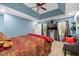 Bright bedroom with a king-size bed and large windows at 2339 Milstead Cir, Marietta, GA 30066