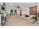 Spacious living area with sectional sofa, fireplace and barn doors at 2339 Milstead Cir, Marietta, GA 30066