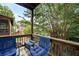 Private deck with two blue chairs, offering a relaxing outdoor space at 66 Howell Ne St, Atlanta, GA 30312