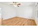 Spacious bedroom features hardwood floors, ceiling fan and natural light at 3420 Ashwood Ln # 3420, Atlanta, GA 30341