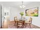 Cozy dining area with a glass table, wood chairs, and stylish painting at 3420 Ashwood Ln # 3420, Atlanta, GA 30341