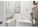 Practical laundry area with stacked washer and dryer units, maximizing space efficiency at 3420 Ashwood Ln # 3420, Atlanta, GA 30341