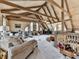 Spacious living room with vaulted wood ceilings, multiple windows, and plush seating at 255 Marks Way, Canton, GA 30115