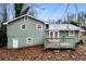 Rear view of house, showcasing deck and landscaping at 1381 High Meadow Dr, Stone Mountain, GA 30083