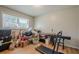 Bedroom features hardwood floors, and a window with blinds at 3710 Lynn Dr # A & B, Powder Springs, GA 30127