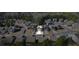 Aerial view of a house nestled in a suburban neighborhood at 8785 Seneca Rd, Palmetto, GA 30268
