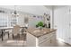 Kitchen island with granite countertop, offering extra prep space at 330 Pinehurst Way, Canton, GA 30114