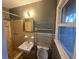 Clean bathroom with shower and updated sink at 5737 Lorraine Dr, Stone Mountain, GA 30087