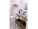 Modern bathroom featuring a stylish vanity, patterned floors, and unique decorative touches at 94 Moury Se Ave, Atlanta, GA 30315