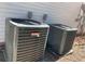 Two Goodman brand central air conditioning units at 1835 Freeman Road, Jonesboro, GA 30236