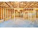 Spacious unfinished basement with wooden framework, ready for customization at 2536 Dayview Ln, Atlanta, GA 30331