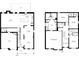 Detailed floor plan showcasing the layout of the home's two floors, highlighting the room sizes and flow at 8051 Nolan Trl, Snellville, GA 30039