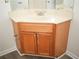 Bathroom vanity featuring wood cabinet, and neutral countertop with an oval sink at 1752 Sw Pryor Sw Rd # 105, Atlanta, GA 30315