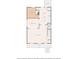 Detailed floor plan featuring a bedroom, kitchen, dining room, living room, bath, and balcony at 2650 Batavia St, East Point, GA 30344