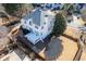 Aerial view of back of home with a large yard and a white deck at 4011 Charrwood Trce, Marietta, GA 30062