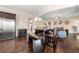 Eat-in kitchen with attached dining area and hardwood floors at 5269 Heron Bay Blvd, Locust Grove, GA 30248