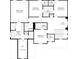 Blueprint displays a primary suite, additional bedrooms, baths, laundry, and a loft area at 679 Crest Line Trl, Powder Springs, GA 30127