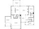 Layout features a two-car garage, kitchen, great room, dining area, foyer, and front porch at 679 Crest Line Trl, Powder Springs, GA 30127