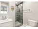 Modern bathroom with a walk-in shower and stylish tile at 307 Adair St # E1, Decatur, GA 30030