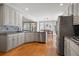 Modern kitchen with stainless steel appliances and light gray cabinets at 3664 Brisbane Dr, Marietta, GA 30062