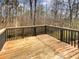 Wooden deck overlooking a wooded area at 7045 Treeline Dr, Cumming, GA 30028
