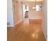 Bright dining room with hardwood floors and a chandelier at 4282 Roswell Ne Rd # G2, Atlanta, GA 30342