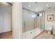 Walk-in shower with glass enclosure and modern fixtures in renovated bathroom at 3235 Roswell Ne Rd # 617, Atlanta, GA 30305