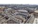 Aerial perspective of townhouses with city skyline in the background at 1213 Van Allen Nw Mews # 47, Atlanta, GA 30318