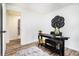 Stylish office space with wood floors, a decorative wall hanging, and modern decor at 1428 Muirfield Dr, Stone Mountain, GA 30088