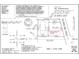 Property survey showing property lines, dimensions, and location of structures on the land lot at 835 Old Brock Rd, Rockmart, GA 30153