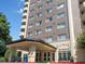 Modern high-rise building with attractive landscaping at 1501 Clairmont Rd # 223, Decatur, GA 30033