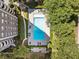 Overhead view of a community pool with surrounding greenery at 1501 Clairmont Rd # 223, Decatur, GA 30033