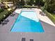 Refreshing swimming pool with plenty of lounge chairs at 1501 Clairmont Rd # 223, Decatur, GA 30033