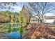 Peaceful pond view from the back of the property at 418 Kenley Ct, Mcdonough, GA 30253