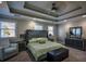 Main bedroom with high ceilings, a ceiling fan, and ample space at 1496 Sweet Bottom Sw Cir, Marietta, GA 30064