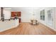 Open kitchen with breakfast bar and stainless steel appliances at 718 Surrey Park Se Pl, Smyrna, GA 30082