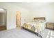 Well-lit bedroom with a large bed, neutral carpeting, and modern fixtures at 100 Chateau Pl, Woodstock, GA 30188