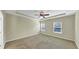 Expansive main bedroom featuring plush carpet, recessed lighting, and abundant natural light at 275 Creek View Ln, Acworth, GA 30102