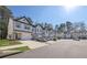 A street view of well-maintained townhomes with modern architectural details at 4191 Spring Valley Cir, Tucker, GA 30084