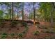 Landscaped backyard with wooded backdrop at 561 Congress Pkwy, Lawrenceville, GA 30044