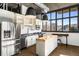Kitchen with island, stainless steel appliances, and large windows at 640 Glen Iris Ne Dr # 515, Atlanta, GA 30308