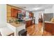 Modern kitchen with granite countertops and stainless steel appliances at 7483 Pleasant Hill Rd, Lithonia, GA 30058