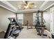 Home gym with weight machine and other exercise equipment at 3795 Greenside Ct, Dacula, GA 30019